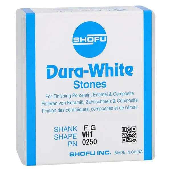 Dura White Aluminum Oxide Mounted Stones White 12/Bx Shofu Dental Corp