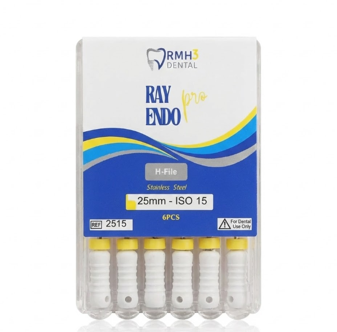 RayEndo Pro Stainless Steel, H-Files(6/Box)