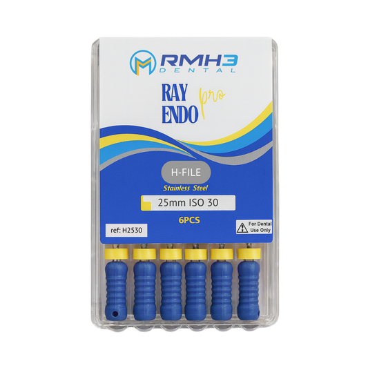 RMH3 Dental RayEndo PRO Stainless Steel K-Files, 6 Pieces