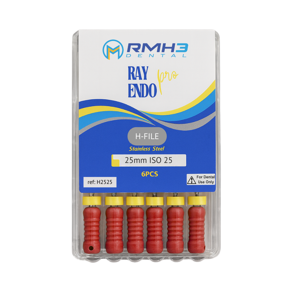 RMH3 Dental RayEndo PRO Stainless Steel K-Files, 6 Pieces