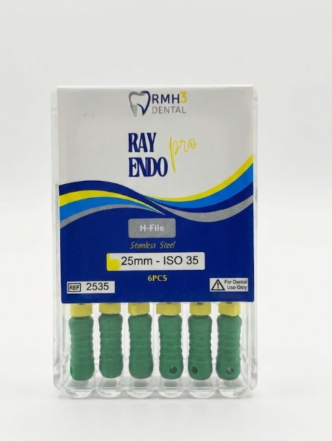 RayEndo Pro Stainless Steel, H-Files(6/Box)