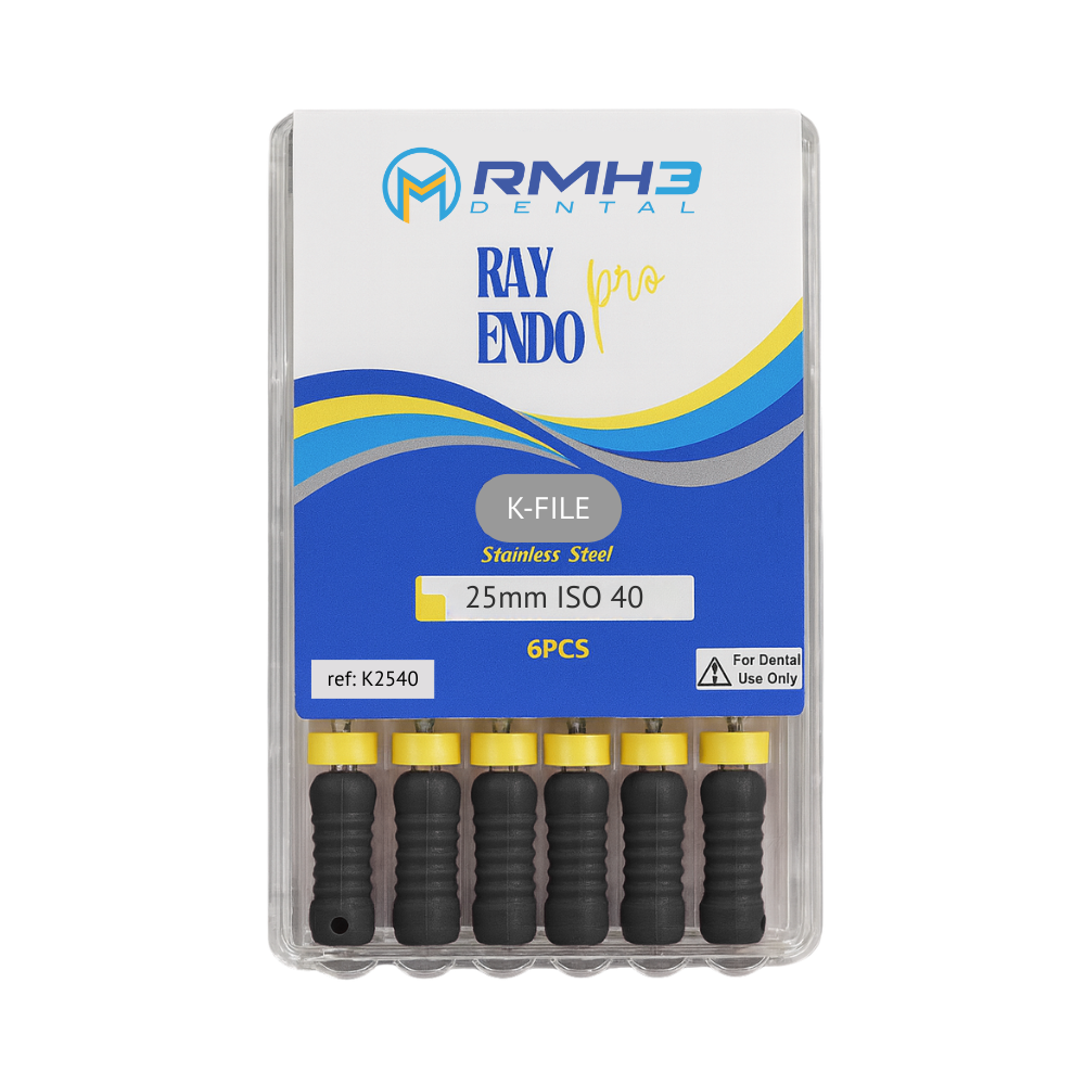 RMH3 Dental RayEndo PRO Stainless Steel K-Files, 6 Pieces