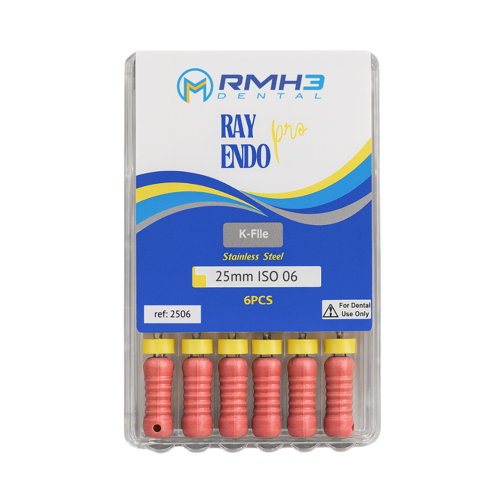 RMH3 Dental RayEndo PRO Stainless Steel K-Files, 6 Pieces