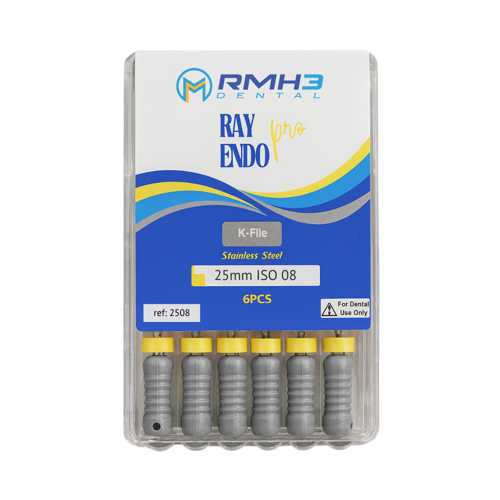 RMH3 Dental RayEndo PRO Stainless Steel K-Files, 6 Pieces