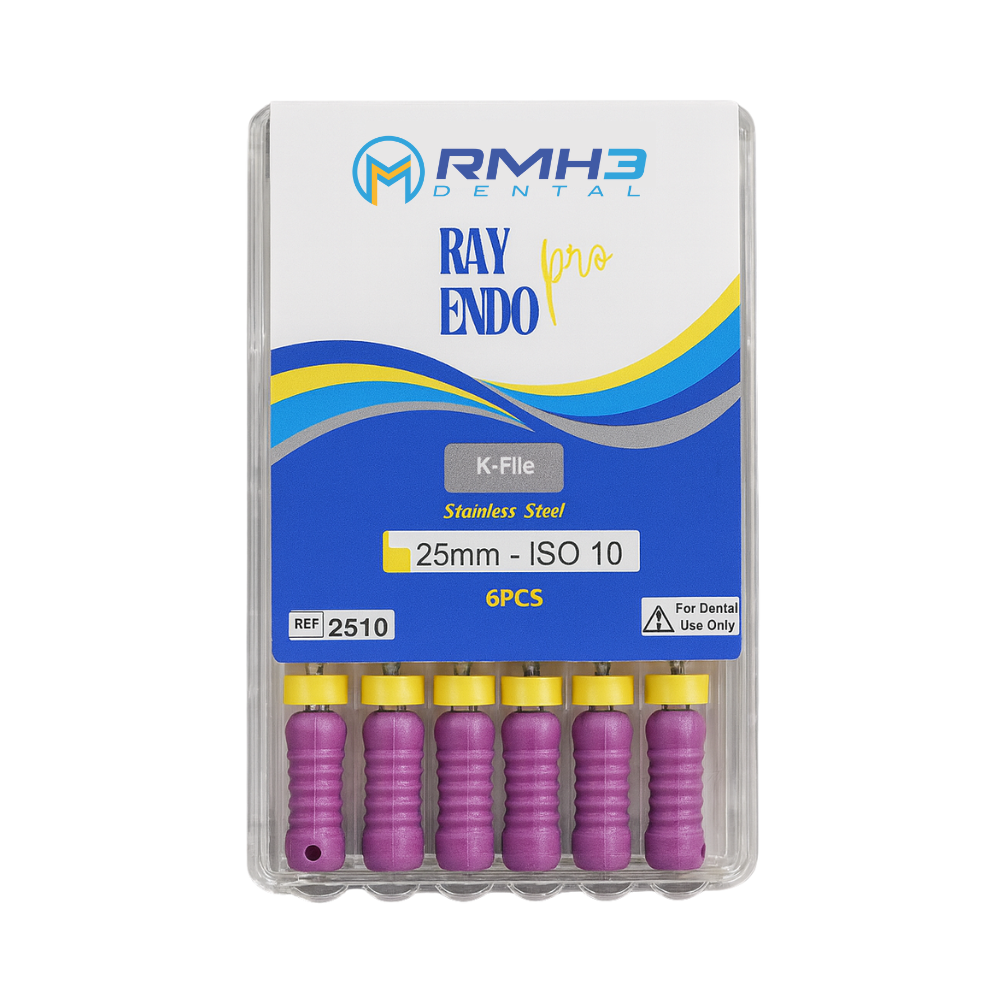 RMH3 Dental RayEndo PRO Stainless Steel K-Files, 6 Pieces