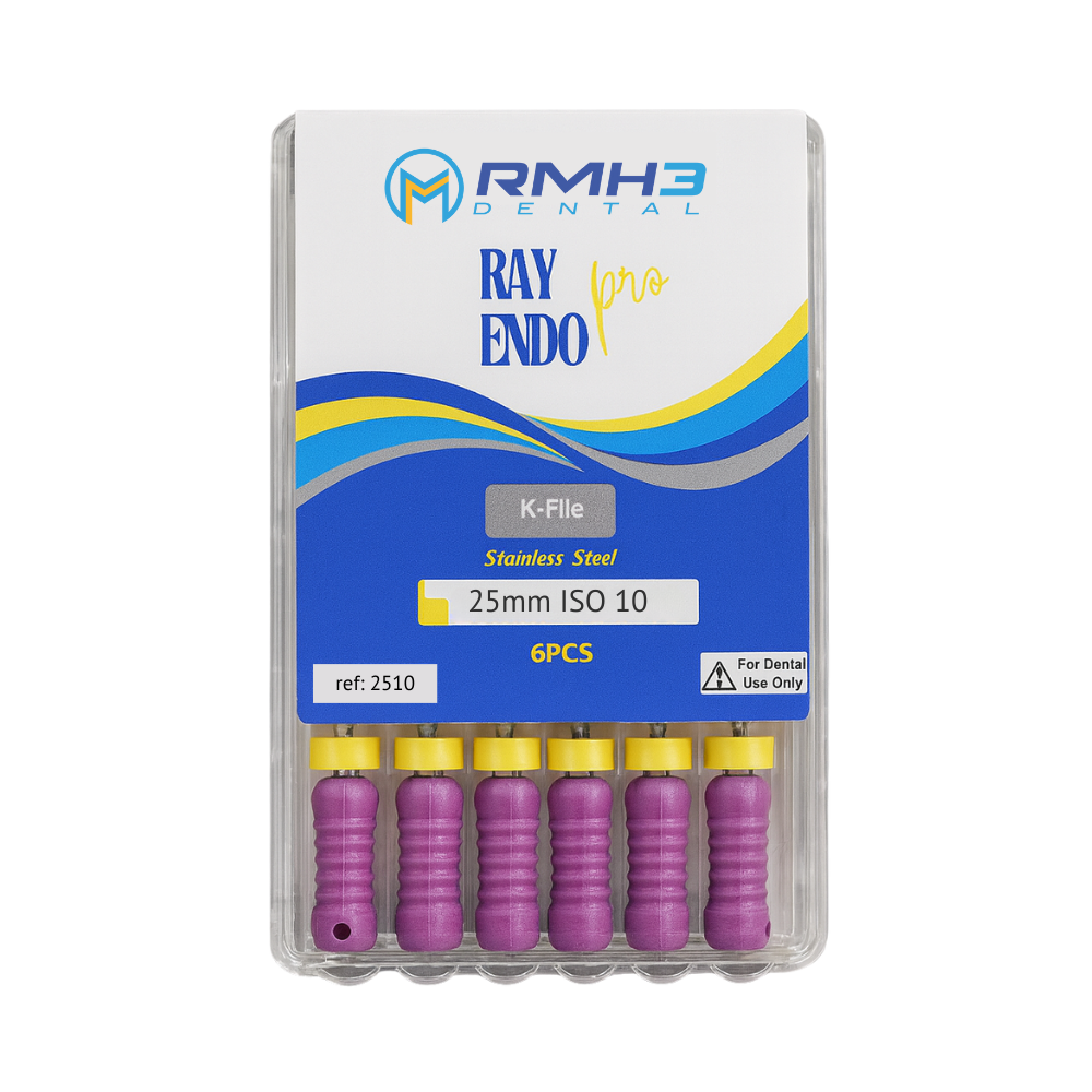 RMH3 Dental RayEndo PRO Stainless Steel K-Files, 6 Pieces