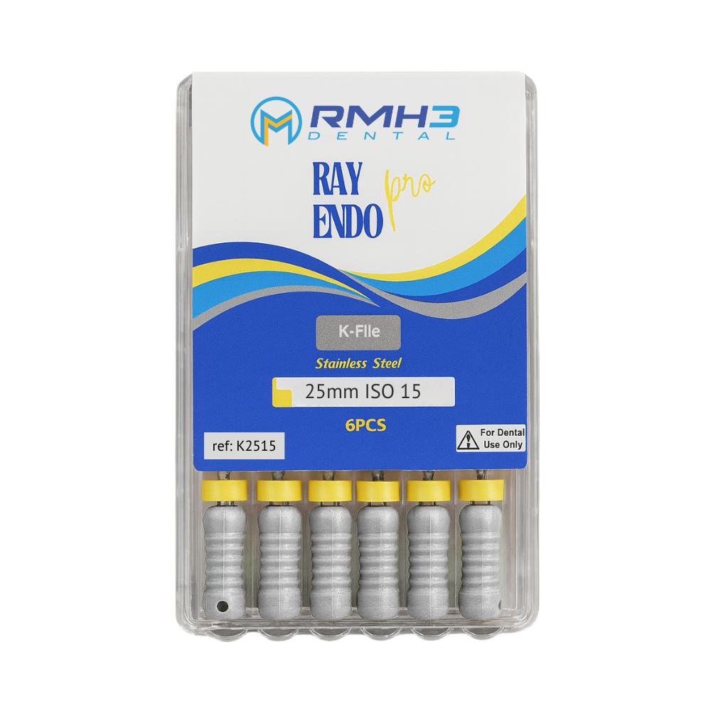 RMH3 Dental RayEndo PRO Stainless Steel K-Files, 6 Pieces