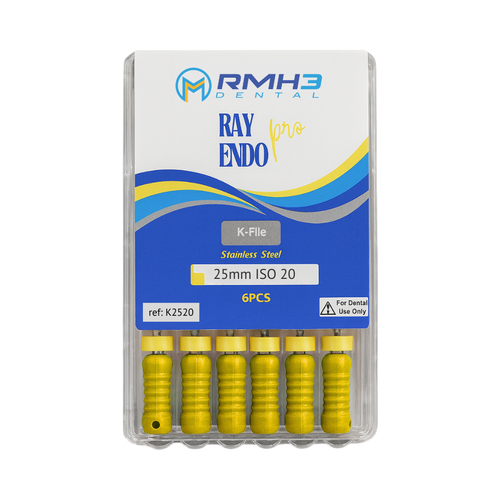 RMH3 Dental RayEndo PRO Stainless Steel K-Files, 6 Pieces