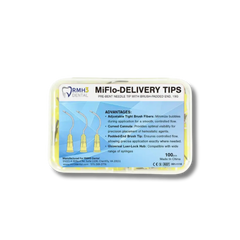 MiFlo-Delivery Tips, Pre-Bent Needle Tip with Brush Padded End, 19G — 100/Box