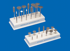 Shofu Porcelain Adjustment Kit, HP Handpiece, Plastic, 3 Dura-White Stones + 9 Ceramiste Points