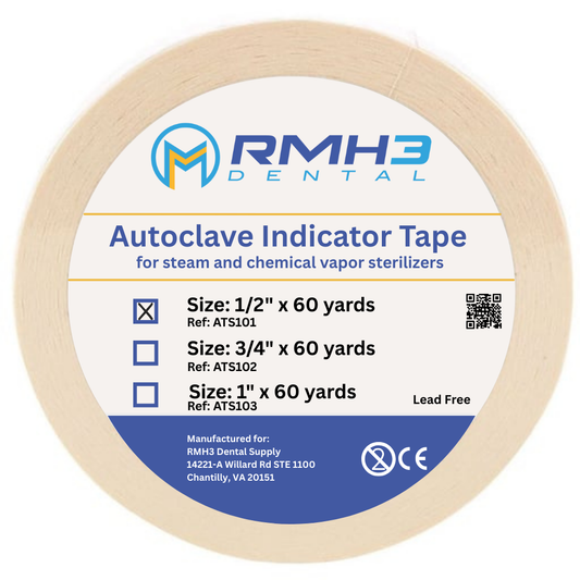 RMH3 DENTAL Autoclave Indicator Tape for steam and chemical vapor sterilizers