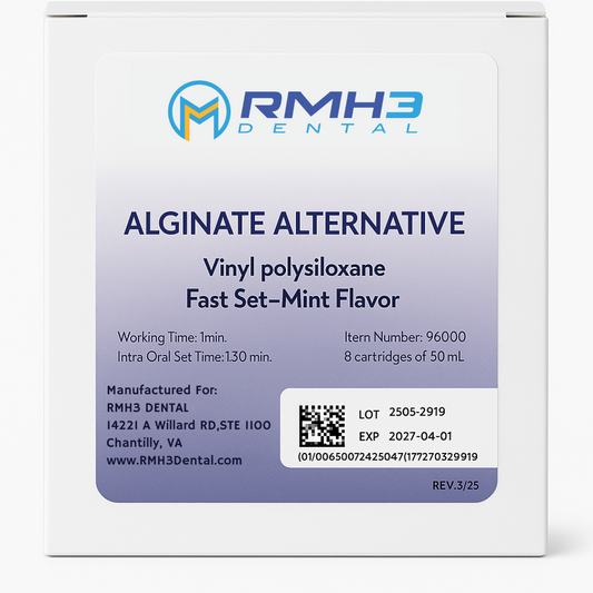 RMH3 VPS Alginate alternative, Fast set, Mint flavor, 8 - 50mL