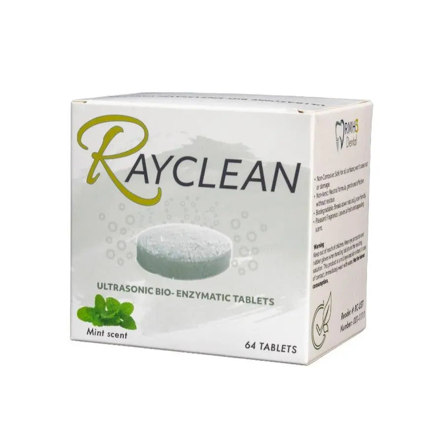 RayClean Ultrasonic Bio-Enzymatic Cleaning Tablets 64/bx - RMH3 Digital by RMH3 Dental