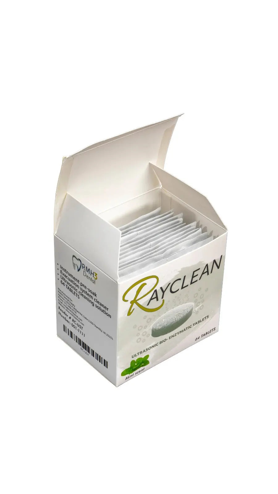 RayClean Ultrasonic Bio-Enzymatic Cleaning Tablets 64/bx - RMH3 Digital by RMH3 Dental