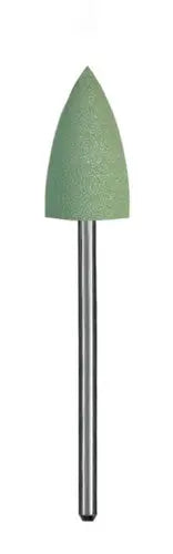 Silicone Polishers for Acrylics - Green (Coarse) - Shape D - 3/32" Shanks 5/Bx Dedeco