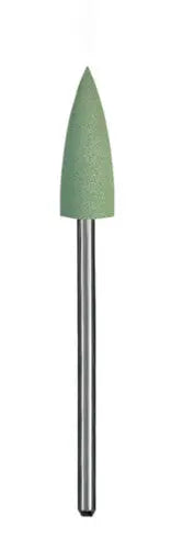 Silicone Polishers for Acrylics - Green (Coarse) - Shape F - 3/32" Shanks 5/Bx Dedeco