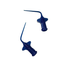 Micro Pre-Bent Plastic Needles, 25mm Diameter, Blue — 25/Pack