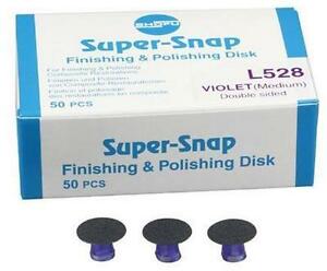 Shofu Super-Snap Finishing Dark Violet Double-Sided Disc, Medium, for Composites, 50/pk