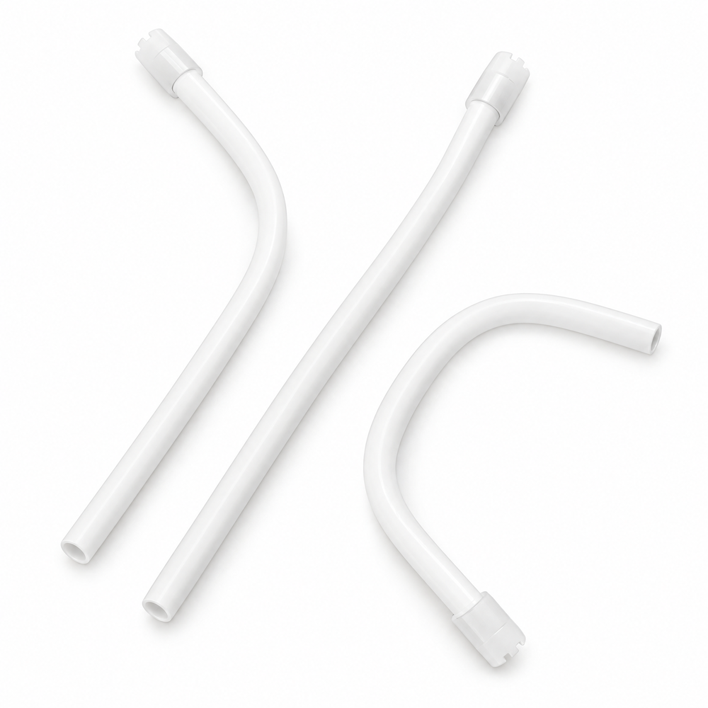 Saliva Ejectors, White Tube with White Tip, 1000 pcs (10 x 100/Pk)