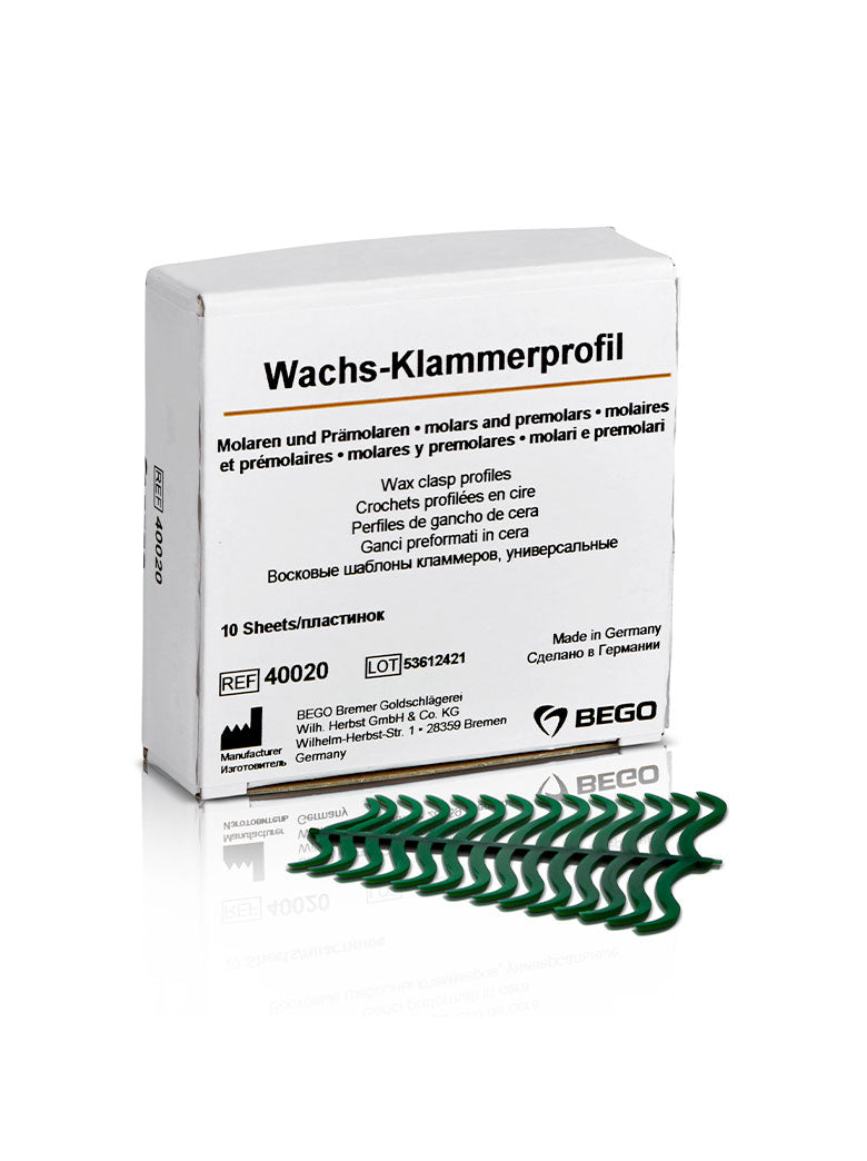 Bego Wax Clasp Profiles, Molar and Premolar
