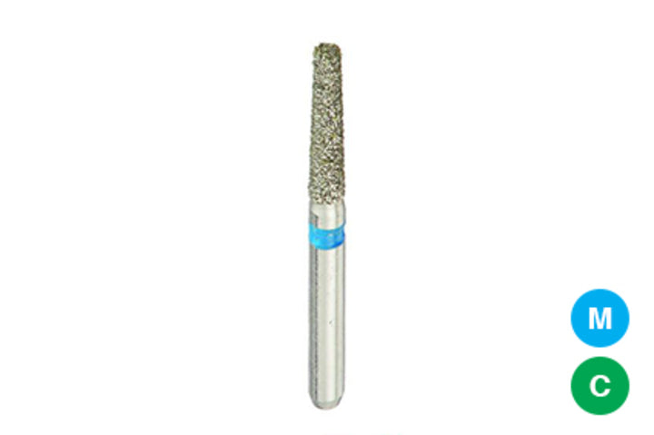 Beyes Dental 847/016-M Flat End Taper Diamond Bur, Medium, 10/Pk