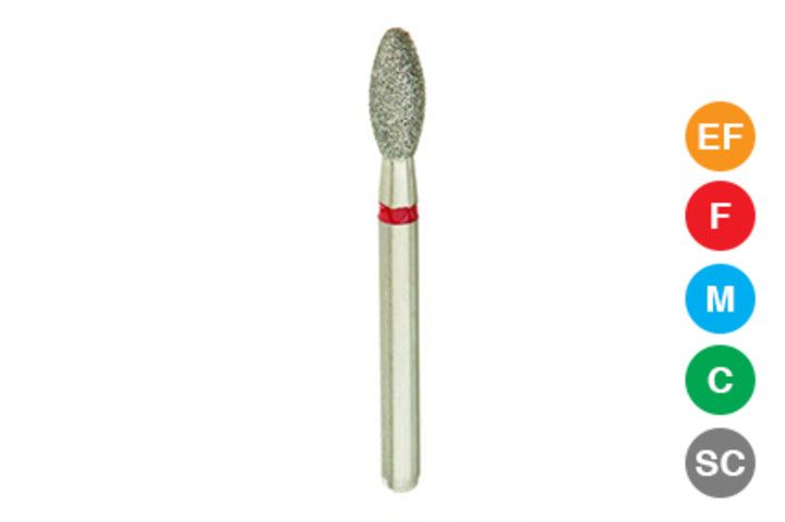 Beyes Dental 379/023-C Egg Diamond Bur, Coarse, 10/Pk