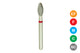 Beyes Dental 379/023-F Egg Diamond Bur, Fine, 10/Pk