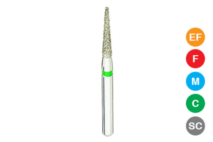 Beyes Dental 858/014-C Needle Diamond Bur, Coarse, 10/Pk