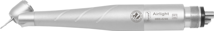 Beyes Dental M800 45-Degree Highspeed Handpiece, M4 Backend, Rear Exhaust, Triple Jet, Direct-LED