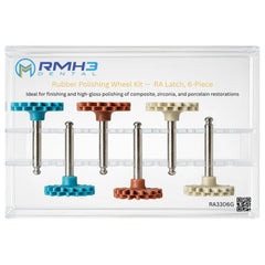 Composite Polishing Kit, 3-Step Rubber Spiral Wheels for High-Gloss Finishing