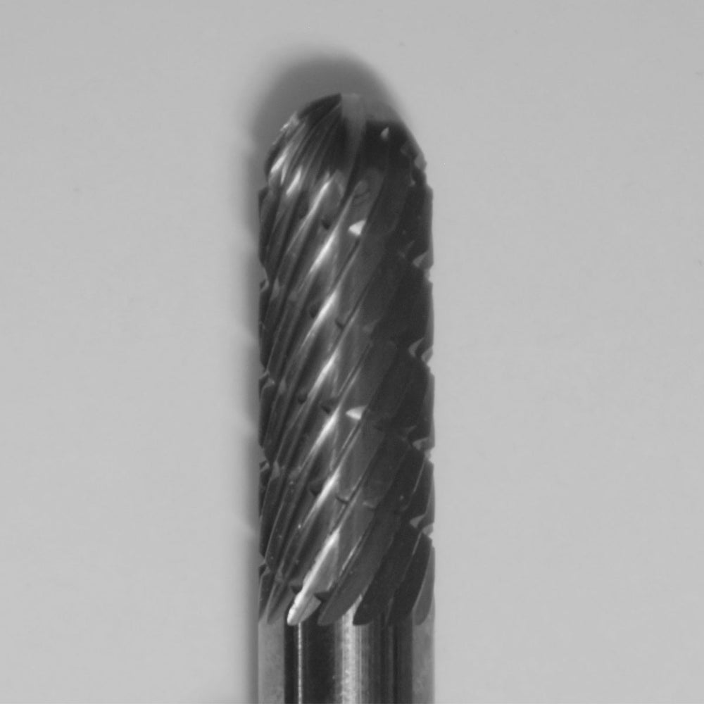 Buffalo 1/4" Barrel, Diamond Cut Coarse Carbide Bur w/ 1/4" Shank