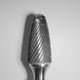 Buffalo 3/8" Flame (C3/8) Diamond Cut Coarse Carbide Bur w/ 1/4" Shank