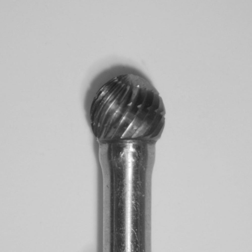Buffalo 3/8" Ball (G3/8) Dual Cut Regular Carbide Bur w/ 1/4" Shank