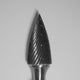 Buffalo 1/2" Flame (C1/2) Diamond Cut Coarse Carbide Bur w/ 1/4" Shank