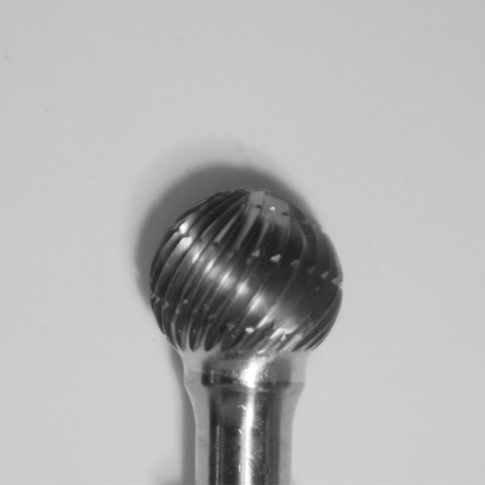 Buffalo 1/2" Ball (G1/2) Dual Cut Regular Carbide Bur with 1/4" Shank
