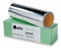 .001" Thick x 6" Wide Roll of Tin Foil, 1 Lb. Pkg. — 1
