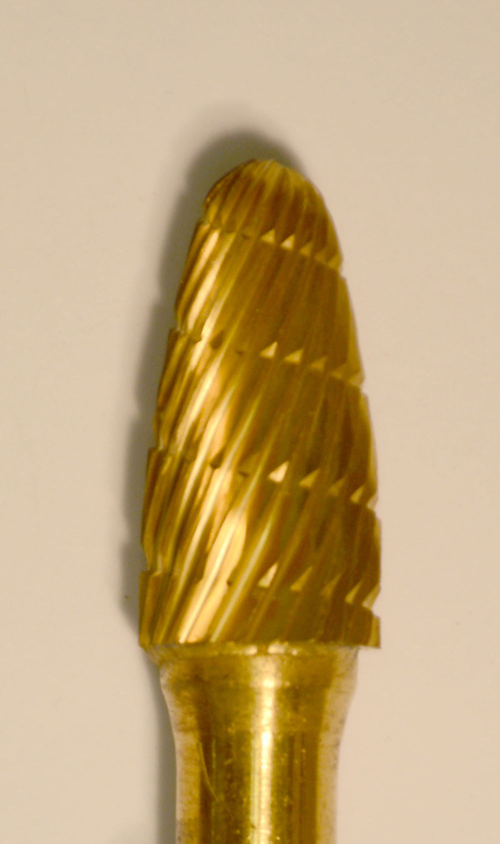 Buffalo 3/8" Taper (A3/8) TNT-Coated Dual Cut Regular Carbide Bur w/ 1/4" Shank