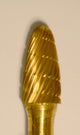 Buffalo 3/8" Taper (A3/8) TNT-Coated Dual Cut Regular Carbide Bur w/ 1/4" Shank