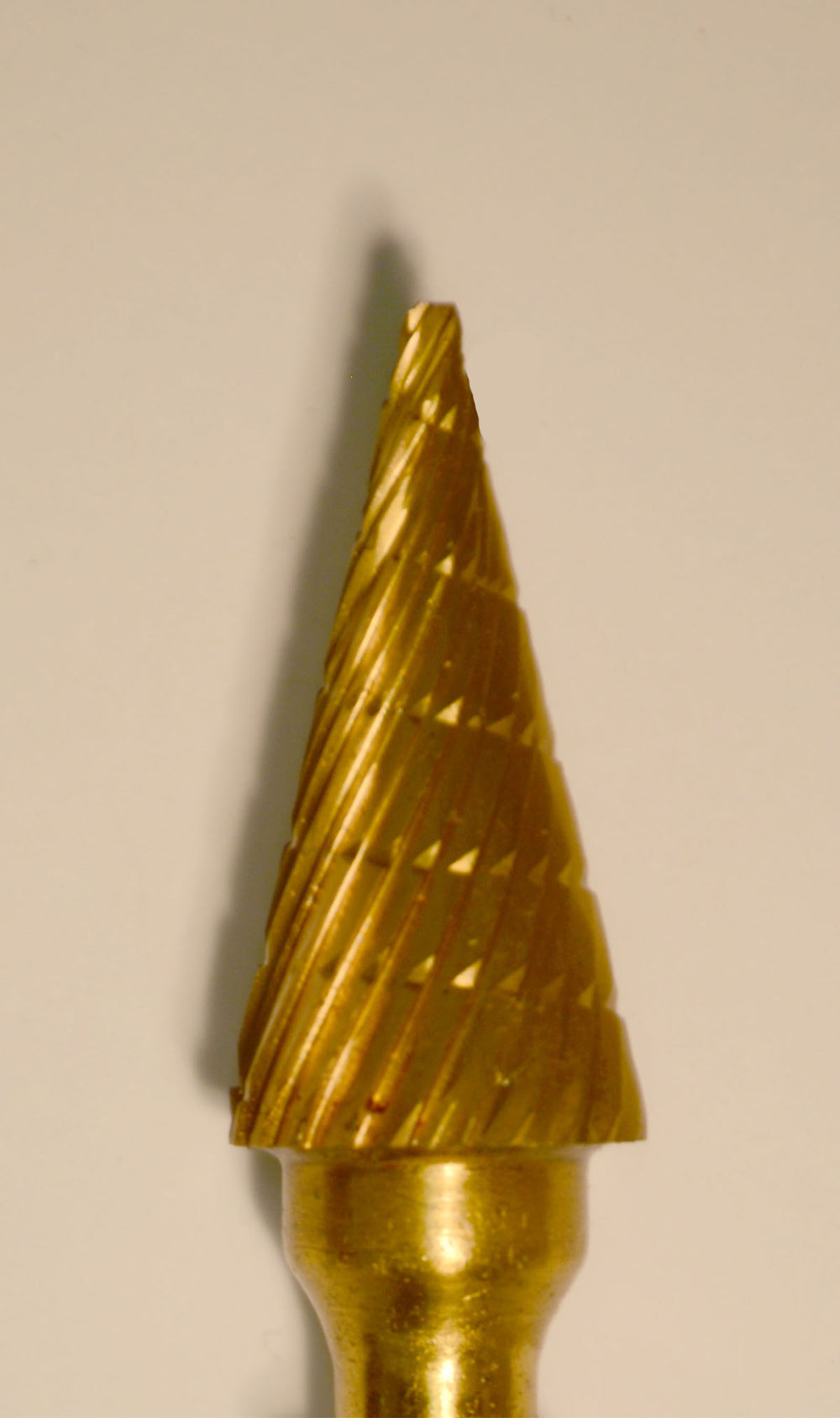 Buffalo Cone 1/2" TNT-Coated Dual Cut Regular Carbide Bur with 1/4" Shank