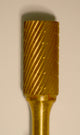 Buffalo Cylinder 1/2" TNT-Coated Dual Cut Regular Carbide Bur with 1/4" Shank