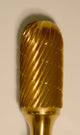 Buffalo Barrel 1/2" TNT-Coated Dual Cut Regular Carbide Bur with 1/4" Shank