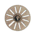 Keystone Contour Perforated Coarse Diamond Disc, .014" x 22mm, Double-Sided, Ti-Coated, Each thumbnail 2