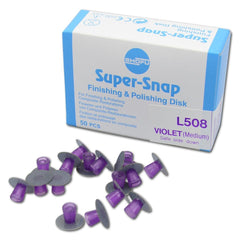 Shofu Super-Snap Finishing Dark Violet Safe Side Down Regular Disc, Medium, for Composites, 50/pk