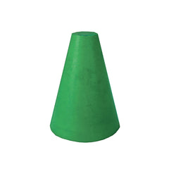 Dedeco Rubber Abrasive Cone - Tapered 1" X 7/8" - 1/4" Green Medium S/C 1/Unit