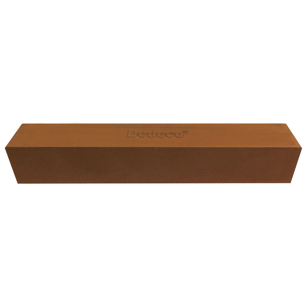 Dedeco Rubber ABRASIVE Block/Stick 6" X 1" X 1" - Brown Extra Coarse Aluminum Oxide 1/Unit