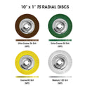 Dedeco Sunburst 10" TS Discs Yellow 80 Grit (Aluminum Oxide) 70/BX thumbnail 4