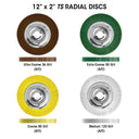Dedeco Sunburst 10" TS Discs White 120 Grit (Aluminum Oxide) 70/BX thumbnail 4