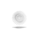 Dedeco Sunburst 5/8" TC KNIFE-EDGE White 120 Grit (A/O) 12/BX thumbnail 3