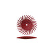 Dedeco Sunburst 5/8" TC KNIFE-EDGE Red 220 Grit (A/O) 12/BX