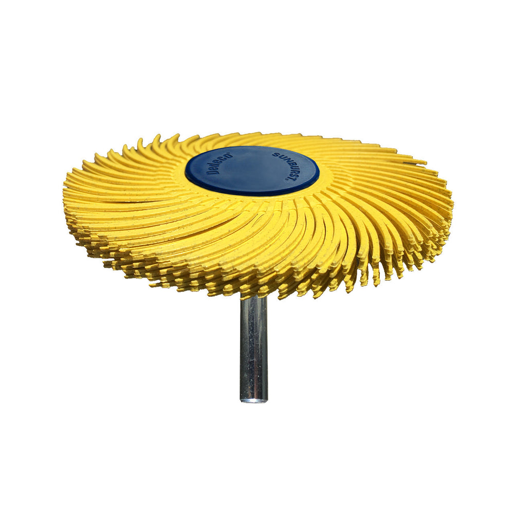 Dedeco Sunburst 3" TC 6-PLY Yellow 80 Grit (Aluminum Oxide) 6MM 1/UNIT